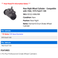 thumbnail image 2 of Rear Right Wheel Cylinder - Compatible with 1960, 1975 Ford F-100, 2 of 2
