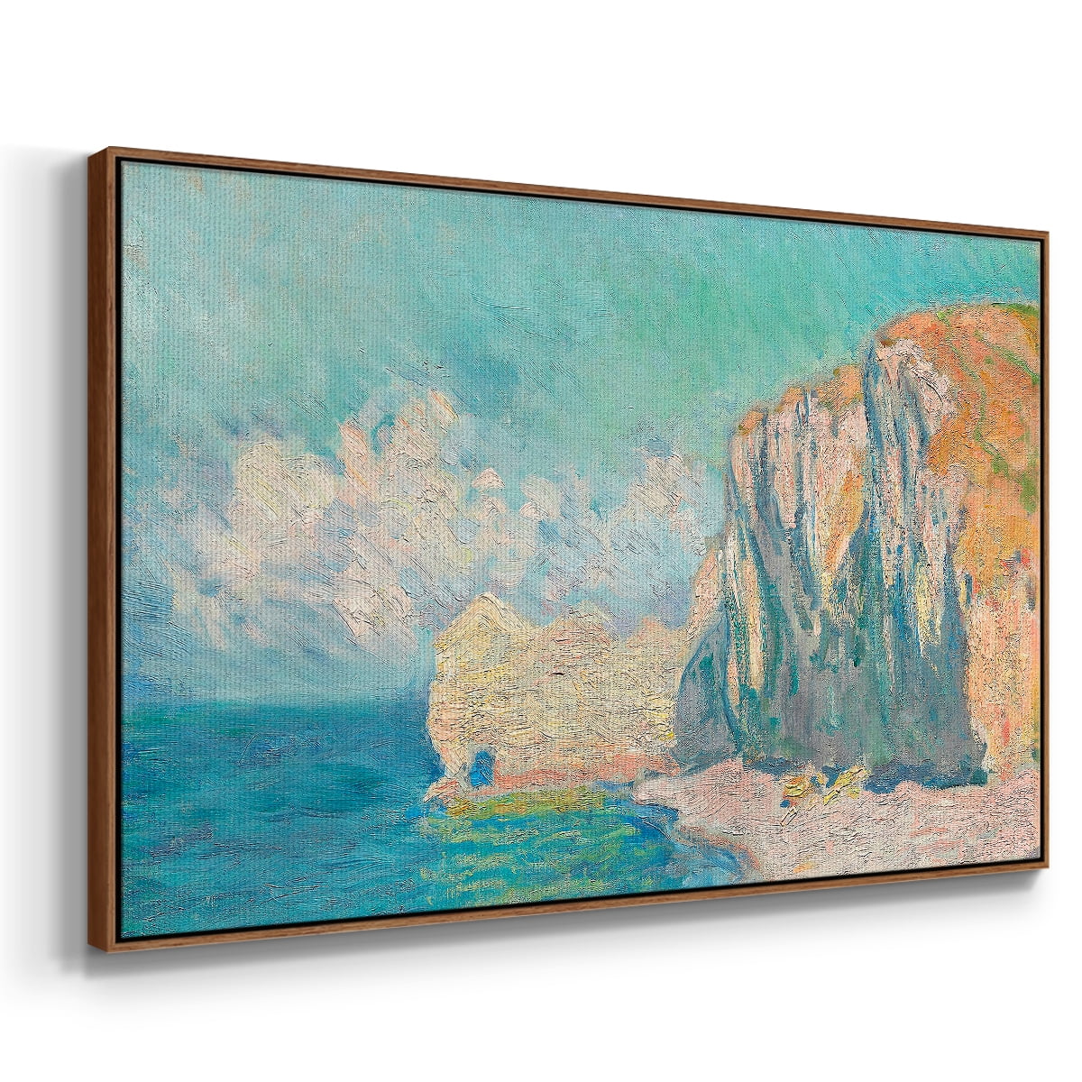 Vintage Landscape-CLVII By Wexford Home Framed in Walnut Wood Gallery Wrapped Canvas 25 in. x 37 in.