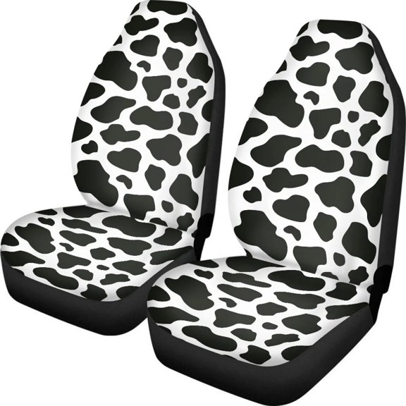 Cow Lovers Vehicle Seat Covers for Women Set of 2pcs Design Heavy-Duty Anti-Slip Automobile Seat Protector Easy Install Durable