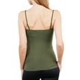 thumbnail image 2 of Juniors Solid Plain Adjustable Spaghetti Strap Layering Cropped Camisole Tank Top (Truffle, L), 2 of 4
