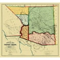 thumbnail image 2 of Gird 28x26 White Modern Wood Framed Museum Art Print Titled - Arizona Territory - Gird 1865, 2 of 4