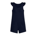 thumbnail image 4 of POIUYTR Women Summer Casual Jumpsuit Loose Ruffle Sleeveless Romper Vacation Straight Leg One-Piece Shorts, 4 of 5