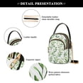 thumbnail image 4 of FORMRS Crossbody Bag for Women Quilted Travel Shoulder Cell Phone Purse with Chain Strap Handbag, Green Leafy Pattern, 4 of 7