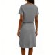 thumbnail image 5 of TaTaai Women's Round Neck Drawstring Waist Midi Dress Solid Color Casual Short Sleeve Dress Lightweight Stretchy Polyester Blend Gift, 5 of 6