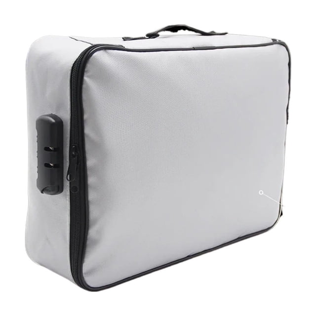 Fireproof Document Password Bag Travel Waterproof File Money Storage Safe Papers Zipper Safety Organizer Multi-Layer Card Case ,Your Exclusive Wealth Manager