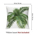 thumbnail image 4 of Acheng Palm Leaves with Lush Branches and Leaves Tropical Jungle Palm Leaves Short Plush Pillowcase Set of 2 White, 4 of 7
