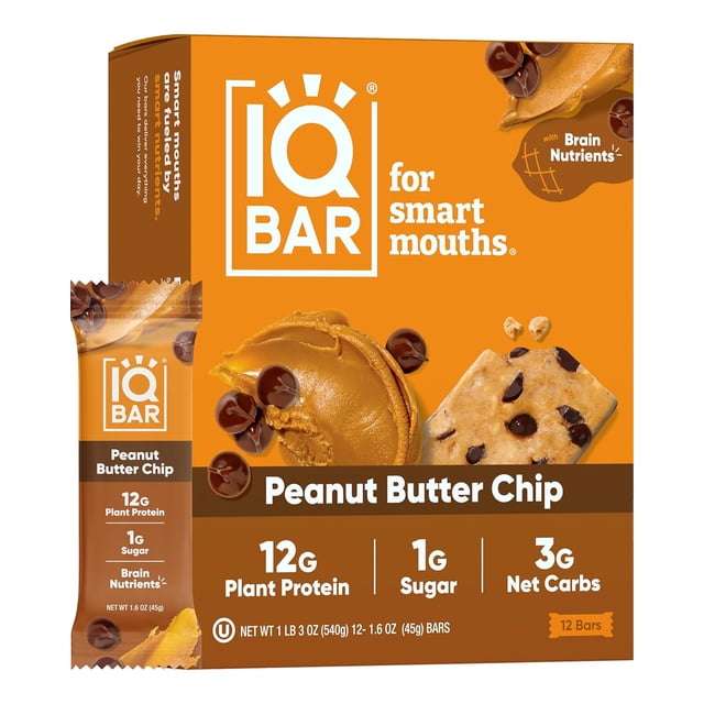 Brain and Body Plant Protein Bars - 7 Bar Sampler Pack - Gluten Free, High Fiber, Vegan Snacks - Low Sugar Meal Replacement