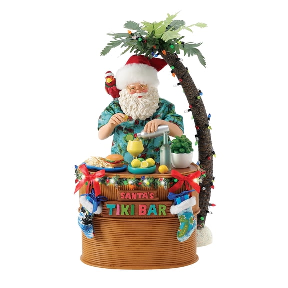 Department 56 Possible Dreams Santa's Tiki Bar Christmas Figurine 13in H