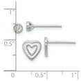 thumbnail image 2 of 925 Sterling Silver Rhodium Plated Cubic Zirconia and Love Heart Post Earrings Set Stud Earring for Women, 2 of 2