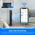 thumbnail image 3 of Midea 42-inch Grey Tower Fan with Smart Connectivity, 12 Speed Settings, and Remote, MSFZ42W6WB, 3 of 18
