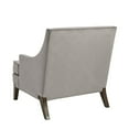 thumbnail image 5 of Martha Stewart Anna 32.5" Fabric and Solid Wood Arm Accent Chair in Gray/Coffee, 5 of 5