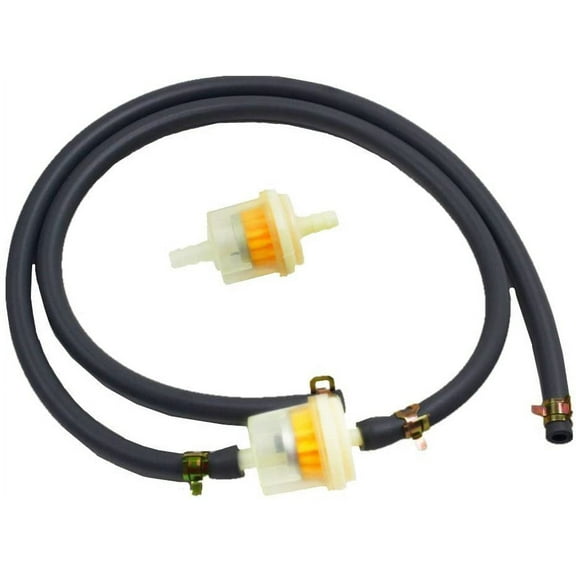 iFJF 1/4" 691035 Fuel Filter and 3/16" Inner Diameter 395051R Fuel Line Hose and 791850 Clamps for ATV Motorcycle Lawn Mower B&S John Deere Craftsman Engines (small displacement)