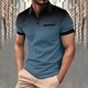 thumbnail image 2 of Eres Más Que una Camisa de Puntuación de Prueba Polka Gradiente Botón de Solapa, Deporte de Manga Corta Top de los Hombres, 2 of 5