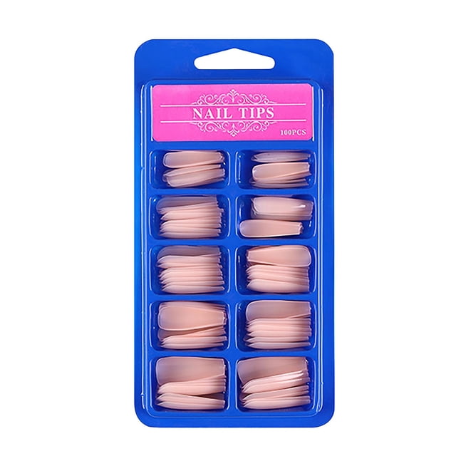 Fake Nails HUOGUO, 100 unidades, puntas de ataúd de uñas postizas con cobertura completa