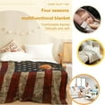 thumbnail image 4 of American Flag Blanket We The People Throw Blankets Soft Flannel America Retro Decor for Couch Bed Sofa Travelling Camping Birthday Christmas Living Room Office 60"x50", 4 of 5
