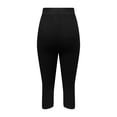 thumbnail image 5 of Capri Leggings for Women Elastic High Waist Lightweight Slim Fit Slit Hem Stretchy Workout Yoga Pants Capris, 5 of 7
