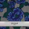 thumbnail image 5 of Zelouf Sibyl Organza Jacquard  , Sewing, DIY, Crafts Fabric by the Yard, Black Sapphire, 5 Yard, 5 of 5