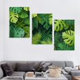 thumbnail image 4 of JRXY Art Wall Decor Oil Painting 12x16in x3 Palm Leaves with Lush Branches and Leaves, Tropical Jungle Palm Leaves with Charming Colors Canvas Print 12x16x3pcs, 4 of 4