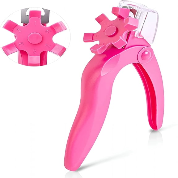 EXLEAF Nail Clippers for Acrylic Nails, Adjustable Stainless Steel Acrylic Nail Clippers, Professional Rotary Nail Cutter for False Nail Tips, Manicure Nail Salon Tool, Pink