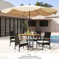 thumbnail image 5 of Gymax 5PCS Patio PE Wicker Dining Set Table and Chairs w/ Cushions 1.9'' Umbrella Hole, 5 of 6