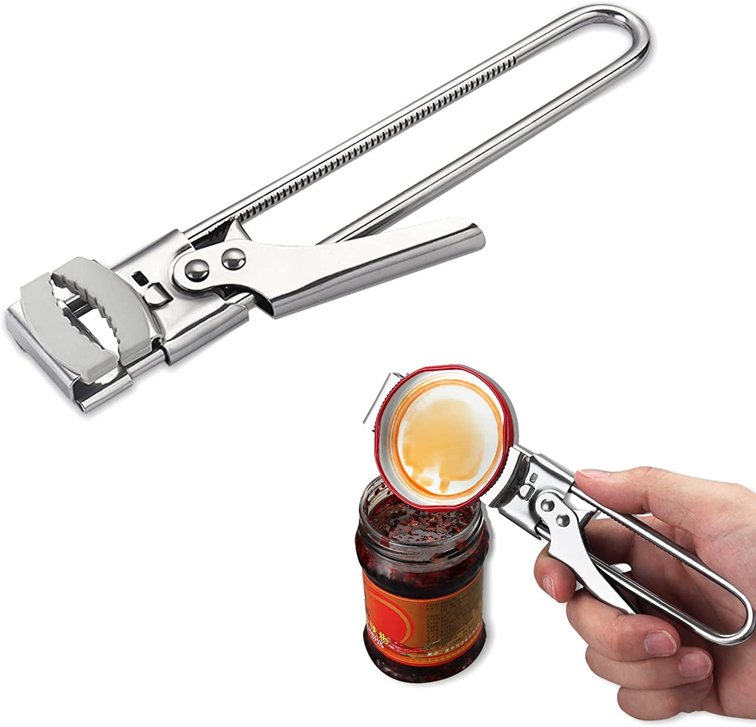 VEVOR Commercial Can Opener 18.9 in. Stainless Steel Manual Table Can Opener for Up to 11.8 in. Tall, Silver