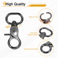 thumbnail image 4 of Uxcell 4 Pack Swivel Snap Hook, 20mm(3/4") Trigger Snap with D Ring Heavy Duty Metal Lobster Claw Clasp Lanyard Clips for Straps Bags Belting Leathercraft, Gun Black, 4 of 6