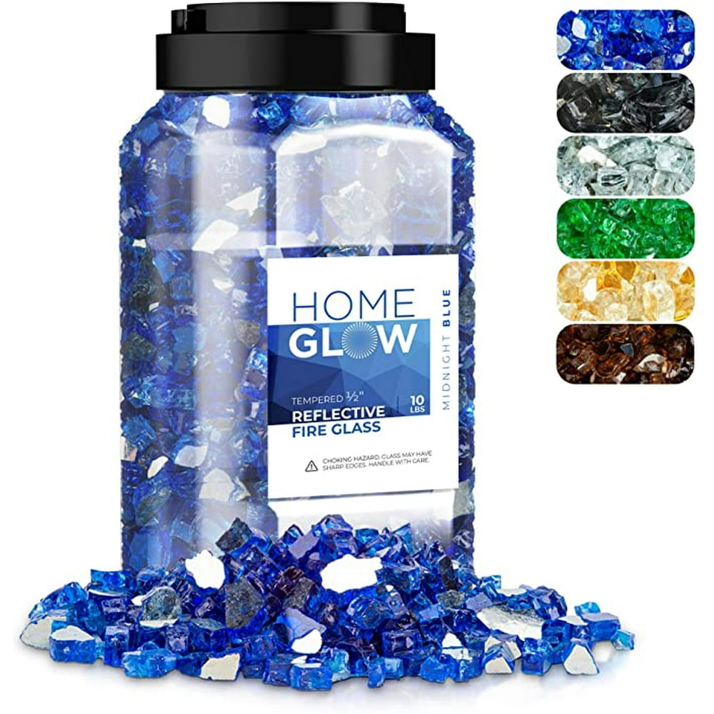 HOMEGLOW Fire Glass | Reflective Tempered Fireglass for ...