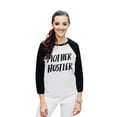 thumbnail image 2 of Thread Tank Mother Hustler Unisex 3/4 Sleeves Baseball Raglan White Black X-Small, 2 of 4