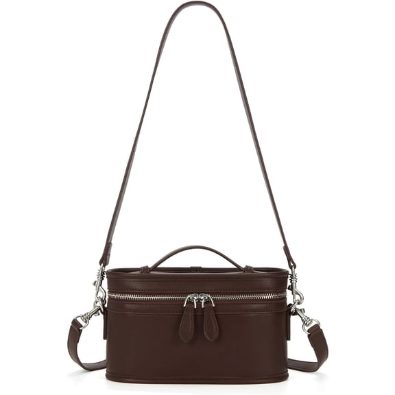 Box Crossbody Purse For Women, Top Handle Handbags with 2 Straps | Designer Bag, Cute PU Leather Square Box Satchel Bag with Metal Lock Closure