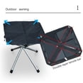 thumbnail image 5 of Heavy-Duty Telescoping Folding Stool, Stainless Steel Outdoor Camp Seat for Camping/Fishing/Hiking/Travel, Strong Durable Design that Supports Weight, Compact and Easy to Carry, 14*12*12in, Black, 5 of 7