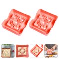 thumbnail image 3 of 2 Pcs Moules à Sandwich Mini en Plastique en Forme de Cœur (Rose), 3 of 8
