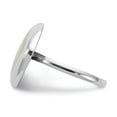 thumbnail image 3 of Finest Gold Sterling Silver Rhodium-Plated Moon Mother of Pearl Ring - Size 6, 3 of 5