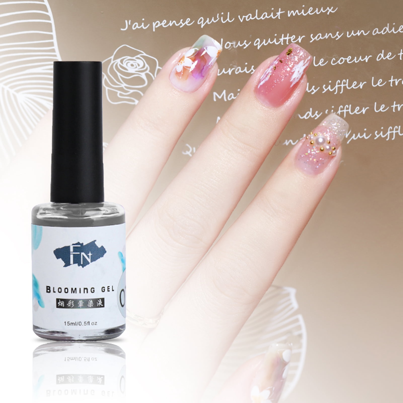 AYYUFE 15ml Nail Smudge Exquisite Blooming Effect Natural Nail Design  Polish Glue for Professional - Walmart.com