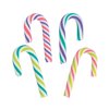 Holiday Brights Mini Candy Canes, Edibles, Christmas, 100 Pieces