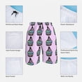 thumbnail image 4 of Holo Board Shorts Polyester Swimming Trunks Beach Pattern Men Swim Trunks, 4 of 5