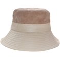 thumbnail image 2 of CoCopeaunts Bucket Hats for Women Pu Splicing Leather Bucket Hat Outdoor UV Protection Foldable Hiking Lady Fashion Fisherman Hat, 2 of 8