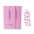 thumbnail image 3 of Doll Wardrobe Closet Openable Drawer Doll Clothes Organiser for Doll Clothes, 3 of 8