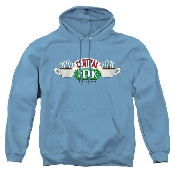 Friends Central Perk Logo Unisex Adult Pull-Over Heather Hoodie, Small, Carolina Blue