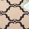 thumbnail image 5 of SAFAVIEH Courtyard Estelle Geometric Indoor/Outdoor Area Rug, 5'3" x 7'7", Beige/Black, 5 of 10