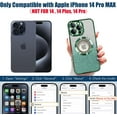 thumbnail image 2 of Funda magnética con purpurina para iPhone 14 Pro Max, compatible con MagSafe, protección total, delgada, a prueba de golpes y arañazos, con protector de lente de cámara y red antipolvo para mujer, 2 of 8