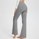thumbnail image 4 of Leggings acampanados para mujer, pantalones de yoga - Tejido elástico en 4 direcciones con bolsillos laterales - Cintura en forma de V para fitness/ropa informal, 4 of 7