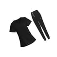 thumbnail image 1 of Guardoinrt Female Scrub Set Nurse v neckline Short Suit Washable Machine Sleeves Black S 1Set, 1 of 6