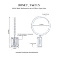 thumbnail image 4 of Rosec Jewels Emerald Cut Moissanite Drop Earrings for Women - 7X9 mm - D-VS1 Grade, 10K White Gold, 4 of 6