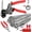155pcs, variant on Metal Zip Ties 11.8inch 100 count 304 Stainless Steel Ties, Heavy Duty Stainless Steel Zip Ties for Machinery, Exhaust Wrap, Farm, Pipe, Roof, , and Outdoor Fence