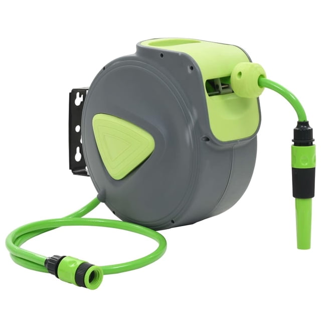 Carrete de manguera de agua retráctil automático montado en la pared VidaXL