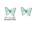 thumbnail image 3 of DPTALR Ladies Creative Multicolor Diamond Butterfly Stud Earrings, 3 of 4