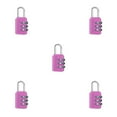 thumbnail image 1 of Langgg 3 Digit Combination Password Lock Alloy Cabinet Travel Luggage Padlock pink 5Set, 1 of 6