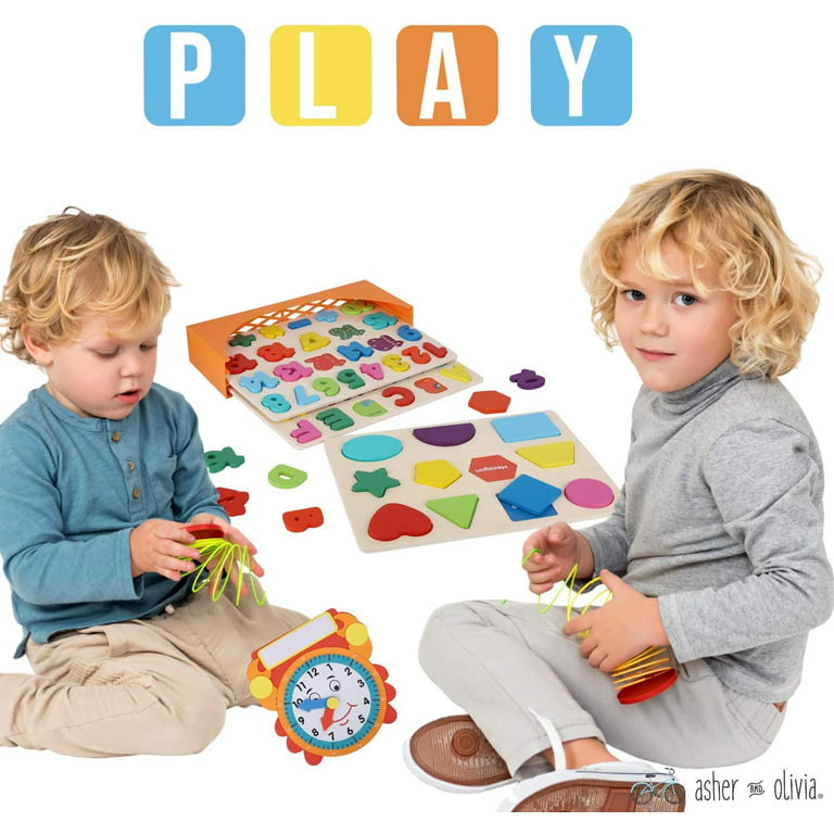 Baby Products Online - Montessori Mama wooden puzzles for toddlers 1-3, 3  packs of learning toys for toddlers for toddlers 1-3, puzzles for toddlers  ages 2-4, alphabet puzzles for children ages 3-5, from - Kideno