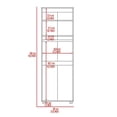 thumbnail image 3 of Atlin Designs Modern Wood Armoire with One Cabinet & 2 Shelves in Black, 3 of 12