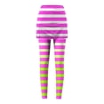 thumbnail image 3 of Puntoco Pantalones De Cintura Elástica Cómodos A Rayas A La Moda Para Mujer, Pantalones De Doble Capa Con Bolsillo Para Yoga, Rojo Rosa Xxxl, 3 of 5
